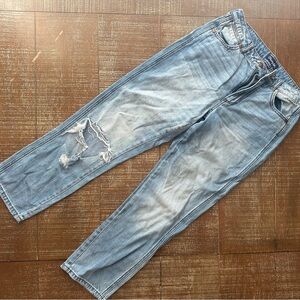 Wrangler Men's Light Blue Ripped Skinny Jeans